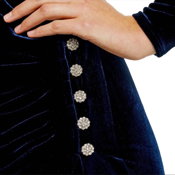 Topshop Velvet Mini Dress Size 4 (small) - Picture 5 of 6